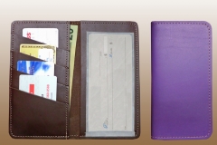 Leather Side Tear Card Checkbook Cover