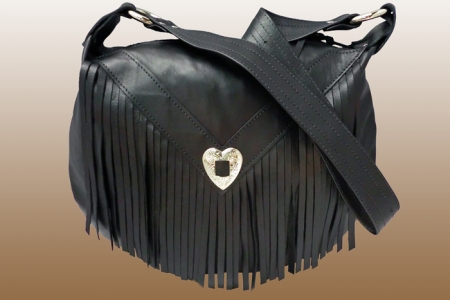 Black fringe purse - Gem
