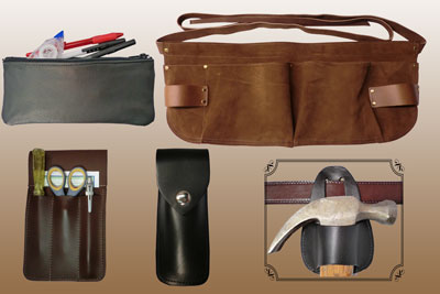 This section has Shop Aprons , Gifts, shave Kits, knife cases and other leather products.